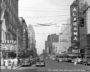 3rd Avenue North facing East with Alabama & Lyric Theatres